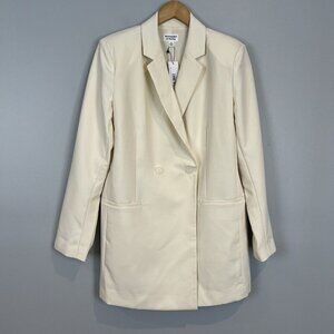 The Drop Christine Andrew Whisper White Boyfriend Blazer Womens Medium NWT